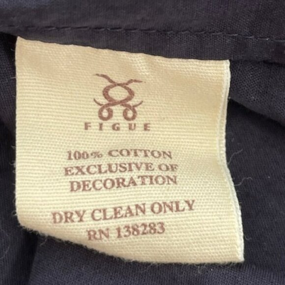 Figue 100% Cotton Smocked Embroidered Charlie Relaxed Fit Mini Dress Large - Picture 13 of 15